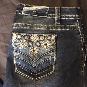 Miss me jeans flower pockets